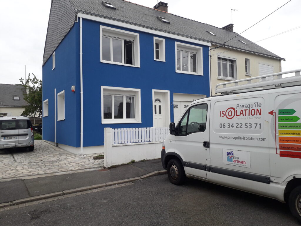 Presqu'ile isolation - Isolation par l'extérieur d'une maison sur Quimper